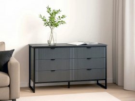Комод 6 ящиков Нора (металл бруклин/графит) в Хани - hani.mebel-nsk.ru | фото