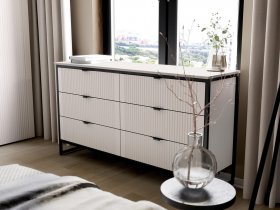 Комод 6 ящиков Нора (персидский жемчуг) в Хани - hani.mebel-nsk.ru | фото