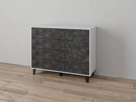 Комод «Катрин-13» (белый/мальта грей) в Хани - hani.mebel-nsk.ru | фото