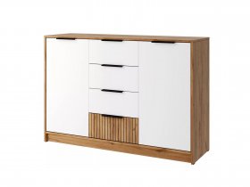 Комод КМ-002 Ивис (дуб крафт золотой/белый) в Хани - hani.mebel-nsk.ru | фото