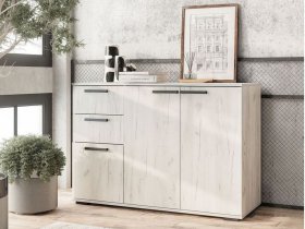 Комод Стандарт-3 NEW (дуб крафт белый) в Хани - hani.mebel-nsk.ru | фото