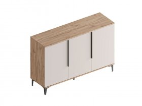 Комод трехстворчатый Сицилия (дуб альпийский/тефия) в Хани - hani.mebel-nsk.ru | фото
