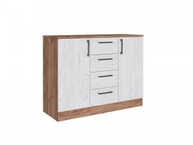 Комод Вегас (дуб крафт табачный/дуб крафт белый) в Хани - hani.mebel-nsk.ru | фото