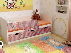 Кровать детская с ящиками 1,86 Минима Hello Kitty в Хани - hani.mebel-nsk.ru | фото