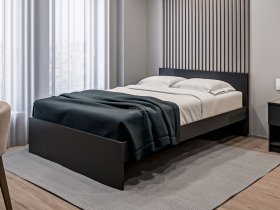 Кровать двуспальная 1,4м Бруклин СБ-3353 (диамант серый) в Хани - hani.mebel-nsk.ru | фото