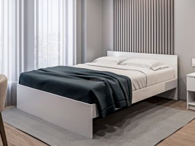 Кровать двуспальная 1,6м Бруклин СБ-3354 (белый) в Хани - hani.mebel-nsk.ru | фото