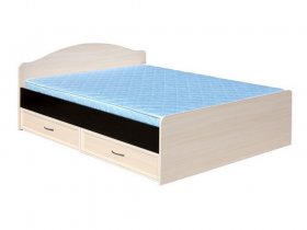 Кровать  двуспальная с ящиками 1,6м-1 (круглая спинка) в Хани - hani.mebel-nsk.ru | фото