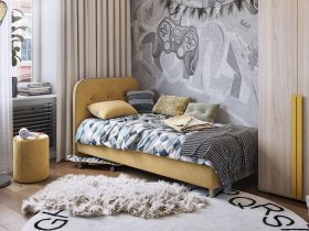 Кровать односпальная Лео 0,9 м в Хани - hani.mebel-nsk.ru | фото