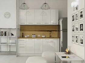 Кухонный гарнитур МДФ Выгодно и точка 2,0 м (белый глянец) в Хани - hani.mebel-nsk.ru | фото