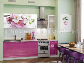 Кухонный гарнитур Орхидея (сиреневый) в Хани - hani.mebel-nsk.ru | фото