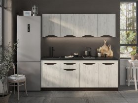 Кухонный гарнитур Паола 2,0м (дуб крафт белый/венге) в Хани - hani.mebel-nsk.ru | фото