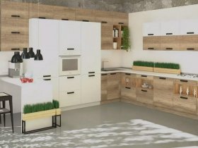 Модульная кухня Фиджи 2,3м (крафт) в Хани - hani.mebel-nsk.ru | фото