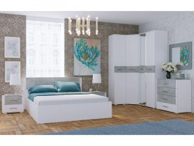 Модульная спальня Бьянка (белый/бетон) в Хани - hani.mebel-nsk.ru | фото