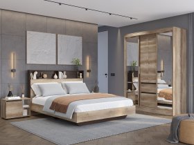 Модульная спальня Энигма (венге/дуб каньон) в Хани - hani.mebel-nsk.ru | фото