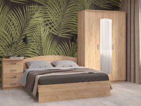 Модульная спальня Ирина (дуб крафт золотой) в Хани - hani.mebel-nsk.ru | фото
