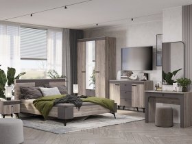 Модульная спальня Кассандра (дуб смоки/MF14) в Хани - hani.mebel-nsk.ru | фото