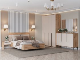 Модульная спальня Сицилия (дуб альпийский/тефия) в Хани - hani.mebel-nsk.ru | фото