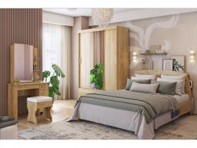 Модульная спальня Виктория-1 (дуб крафт золотой) в Хани - hani.mebel-nsk.ru | фото