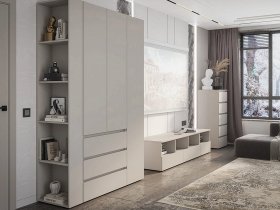 Модульная стенка Люмо (кашемир) в Хани - hani.mebel-nsk.ru | фото