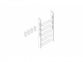 Пакет №10 Прямая лестница и опоры для двухъярусной кровати Соня в Хани - hani.mebel-nsk.ru | фото