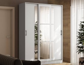 Шкаф-купе 1,6м «Стиль-2» (белый) в Хани - hani.mebel-nsk.ru | фото