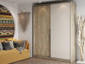Шкаф-купе Бохо ШК-006 (1,8 м) (дуб крафт серый/кашемир) в Хани - hani.mebel-nsk.ru | фото