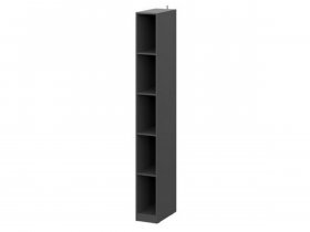 Шкаф-стеллаж ШК-25 Эккервуд (графит) в Хани - hani.mebel-nsk.ru | фото