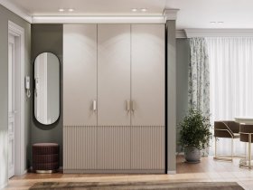 Шкаф трехстворчатый Эккервуд (Нью) (меланж) в Хани - hani.mebel-nsk.ru | фото