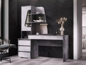 Стол компьютерный Пифагор (цемент темный/цемент светлый) в Хани - hani.mebel-nsk.ru | фото