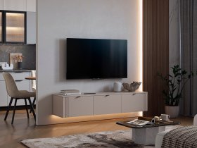 Тумба 2 Рич (кашемир/фрапучино матовый/черный) в Хани - hani.mebel-nsk.ru | фото
