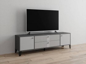 Тумба под ТВ Парус-10 (графит/светло-серый) в Хани - hani.mebel-nsk.ru | фото