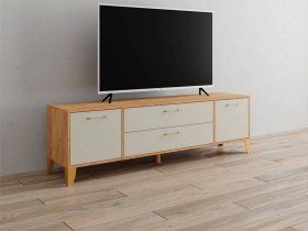 Тумба под ТВ Парус-13 (дуб крафт золотой/кашемир) в Хани - hani.mebel-nsk.ru | фото