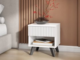 Тумба прикроватная Эккервуд (белый) в Хани - hani.mebel-nsk.ru | фото