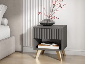 Тумба прикроватная Эккервуд (графит) в Хани - hani.mebel-nsk.ru | фото